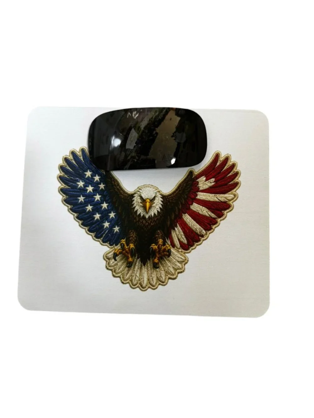 American Bald Eagle Mouse Pad, USA Flag Wings Design